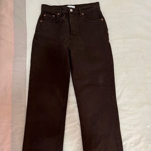 Chocolate Brown Zara Jeans